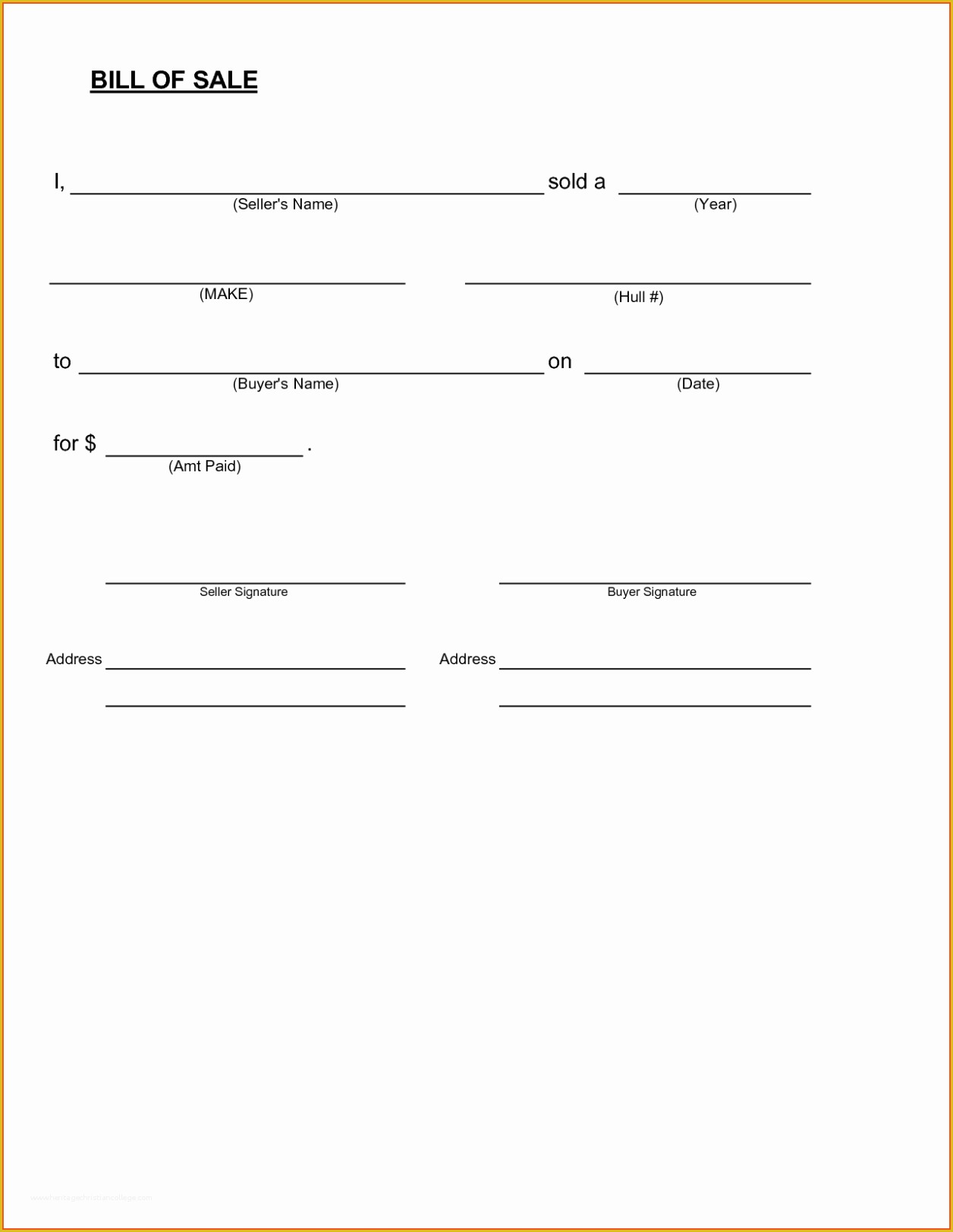 Printable Free Bill Of Sale Template Word Brooklyndast