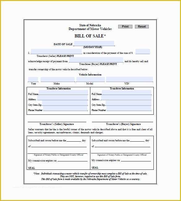 Free Bill Of Sales Template for Used Car as is Of Car Bill Of Sale – 10 Free Sample Example format