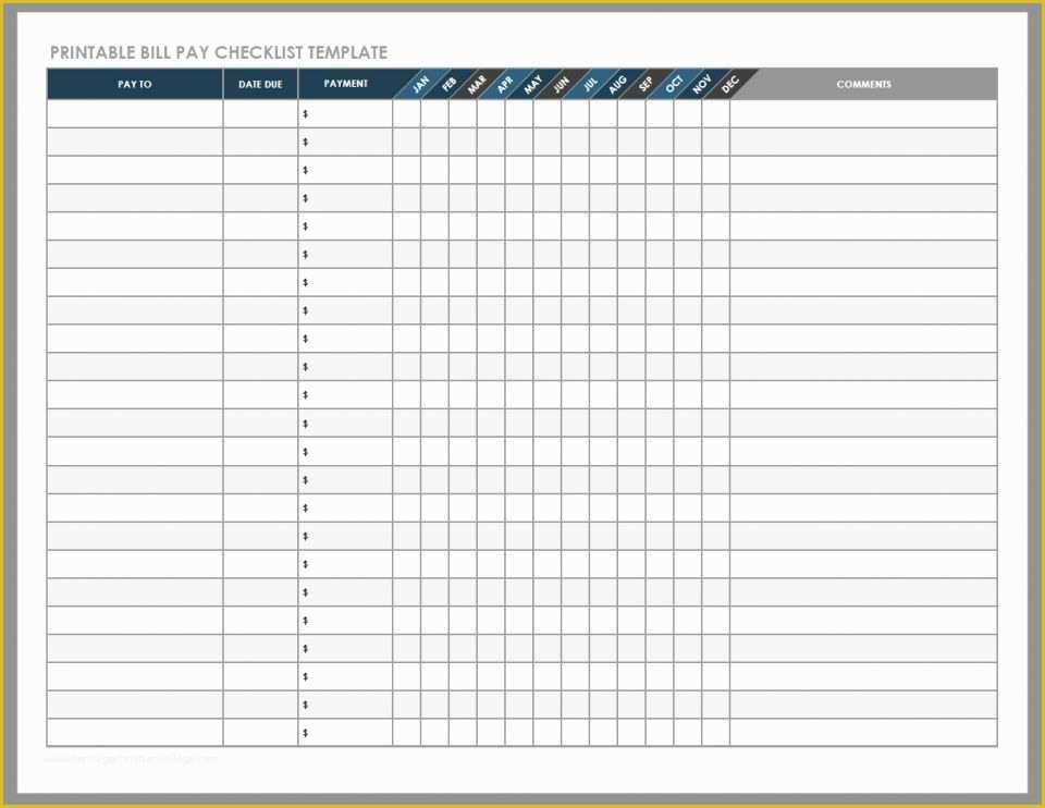 Free Bill Payment Checklist Template Of 12 Free Payment Templates