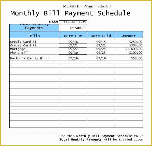 Free Bill Payment Checklist Template Of Free Printable Bill Payment List Wow Image Results