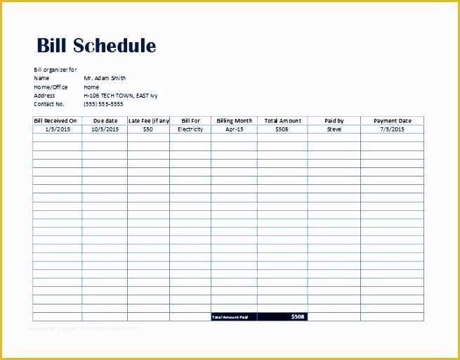 Free Bill Payment Checklist Template Of Simple Bill Payment organizer with Date Tracker Excel