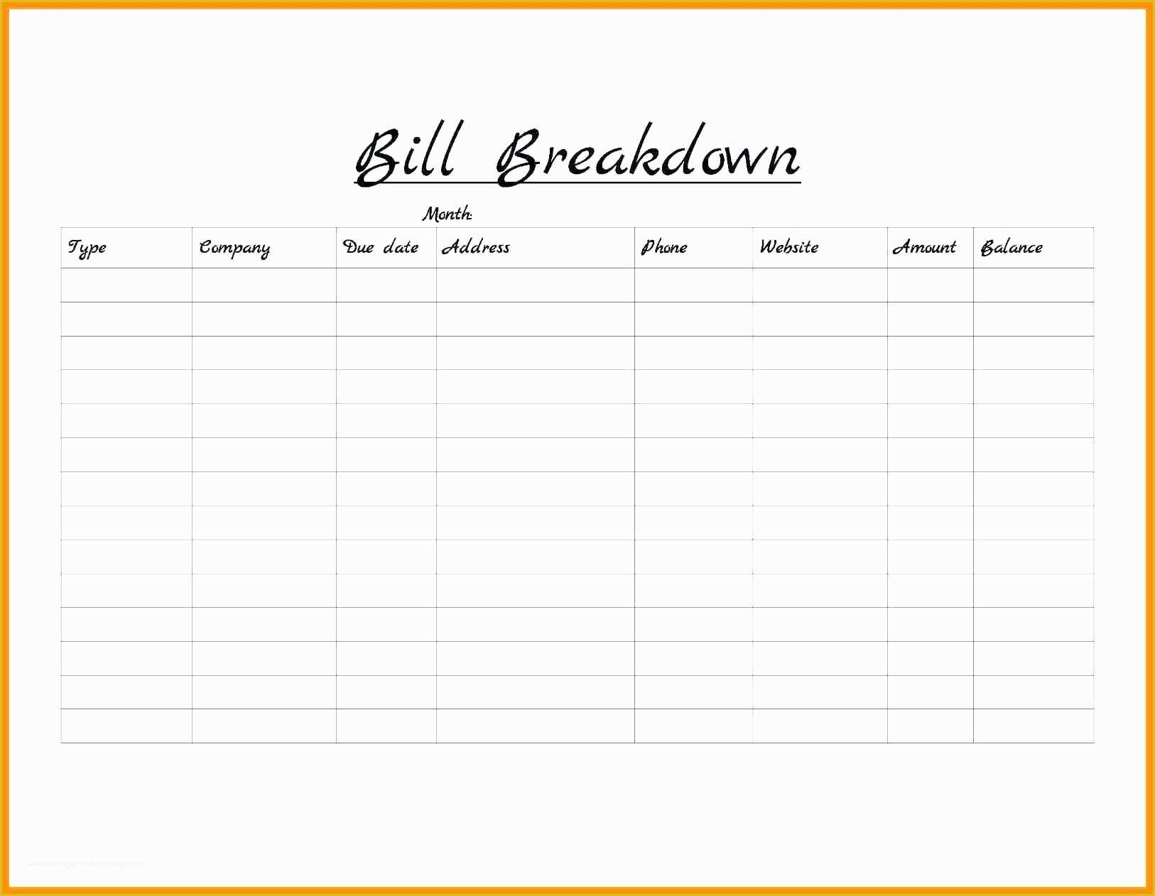 Free Bill Planner Template Of Bill Payment Scheduleate Excel Printable Monthly and