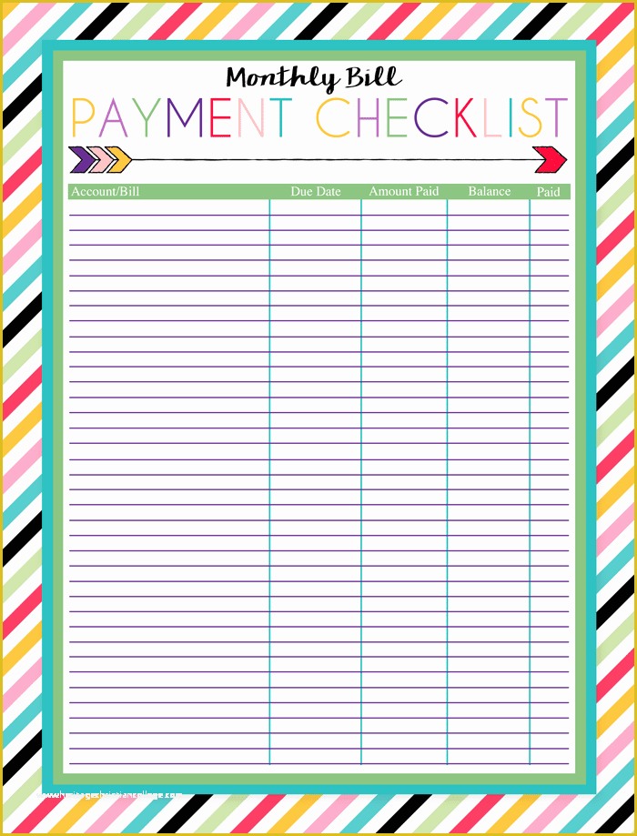 Printable Bills To Pay List Printable Bills To Pay List Printable 