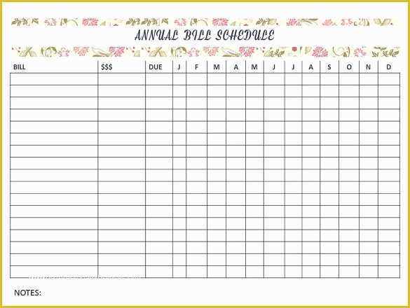 Free Bill Schedule Template Of 14 Payment Schedule Template Psd Pdf Word