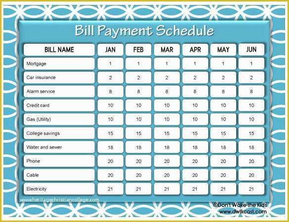 Free Bill Schedule Template Of 14 Payment Schedule Template Psd Pdf Word