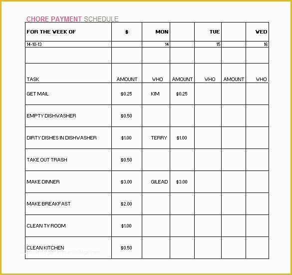 Free Bill Schedule Template Of 14 Payment Schedule Template Psd Pdf Word
