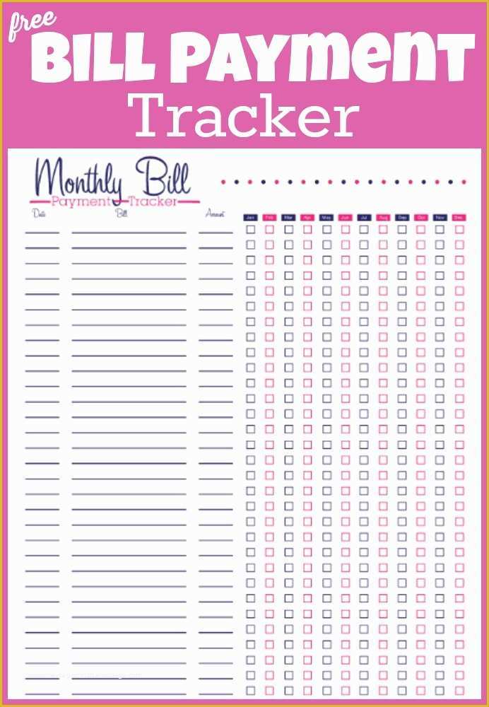 Free Bill Schedule Template Of 7 Best Of Free Printable Bill Free Printable
