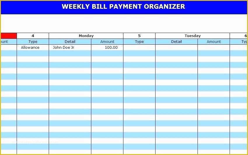 Free Bill Schedule Template Of Bills to Pay Template Free – Hazstyle