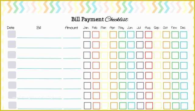 Free Bill Schedule Template Of Here S A Free Bill Payment Checklist to organize Your Bill