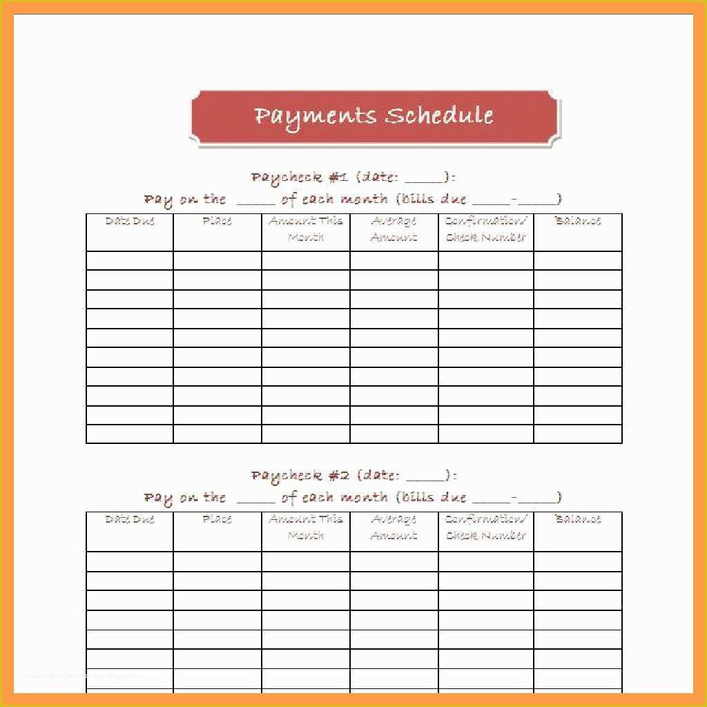 Free Bill Schedule Template Of Reviving Homemaking Money Management Part 3