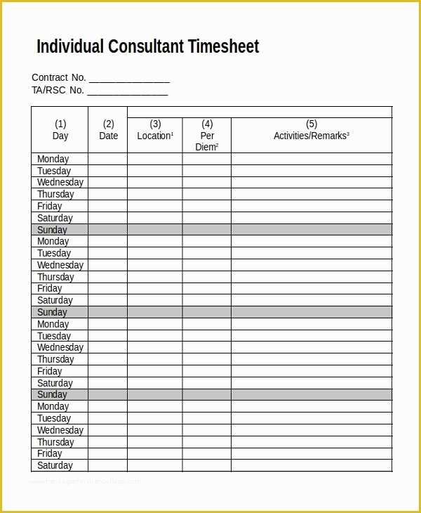 Free Billable Hours Timesheet Template Of 16 Timesheet Templates Free Sample Example format