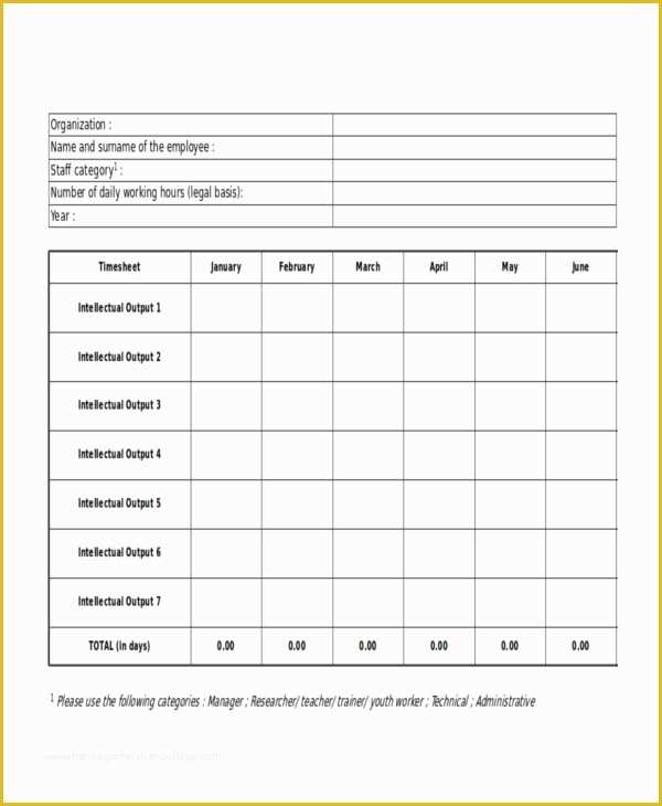 Free Billable Hours Timesheet Template Of 16 Timesheet Templates Free Sample Example format