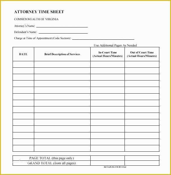 Free Billable Hours Timesheet Template Of Paralegal Timesheet Template