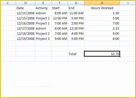 Free Billable Hours Timesheet Template Of Create A Timesheet In Excel to Track Billable Hours for