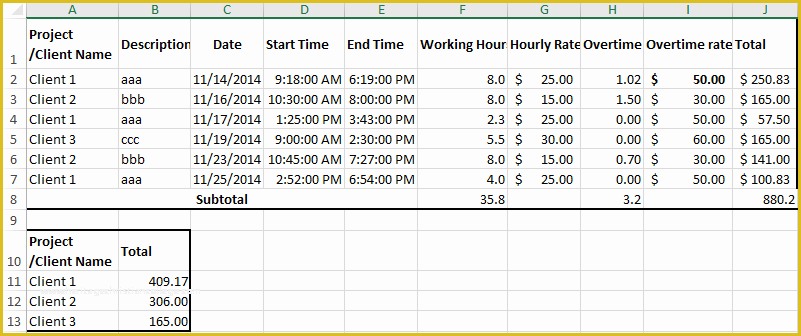 Free Billable Hours Timesheet Template Of How to Create Billable Hours Template In Excel