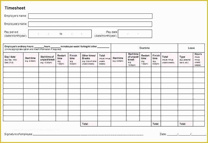 Free Billable Hours Timesheet Template Of Overtime Timesheet Template