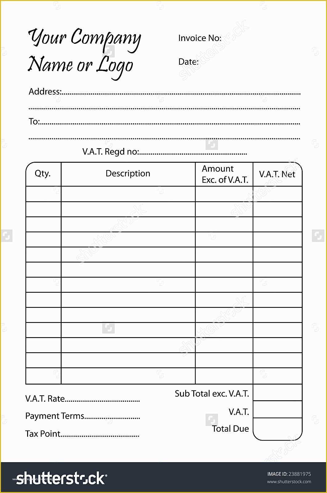 Free Billing Template Of Bill Receipt Mughals