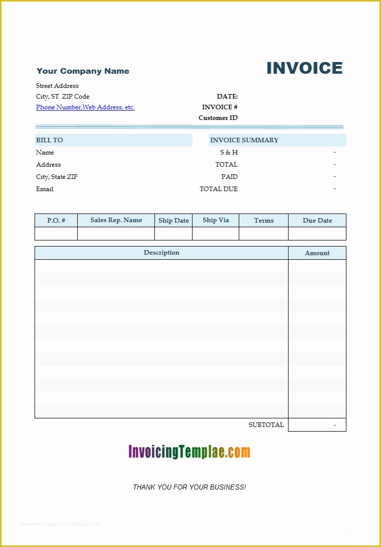 Free Billing Template Of Medical Invoice Template 2