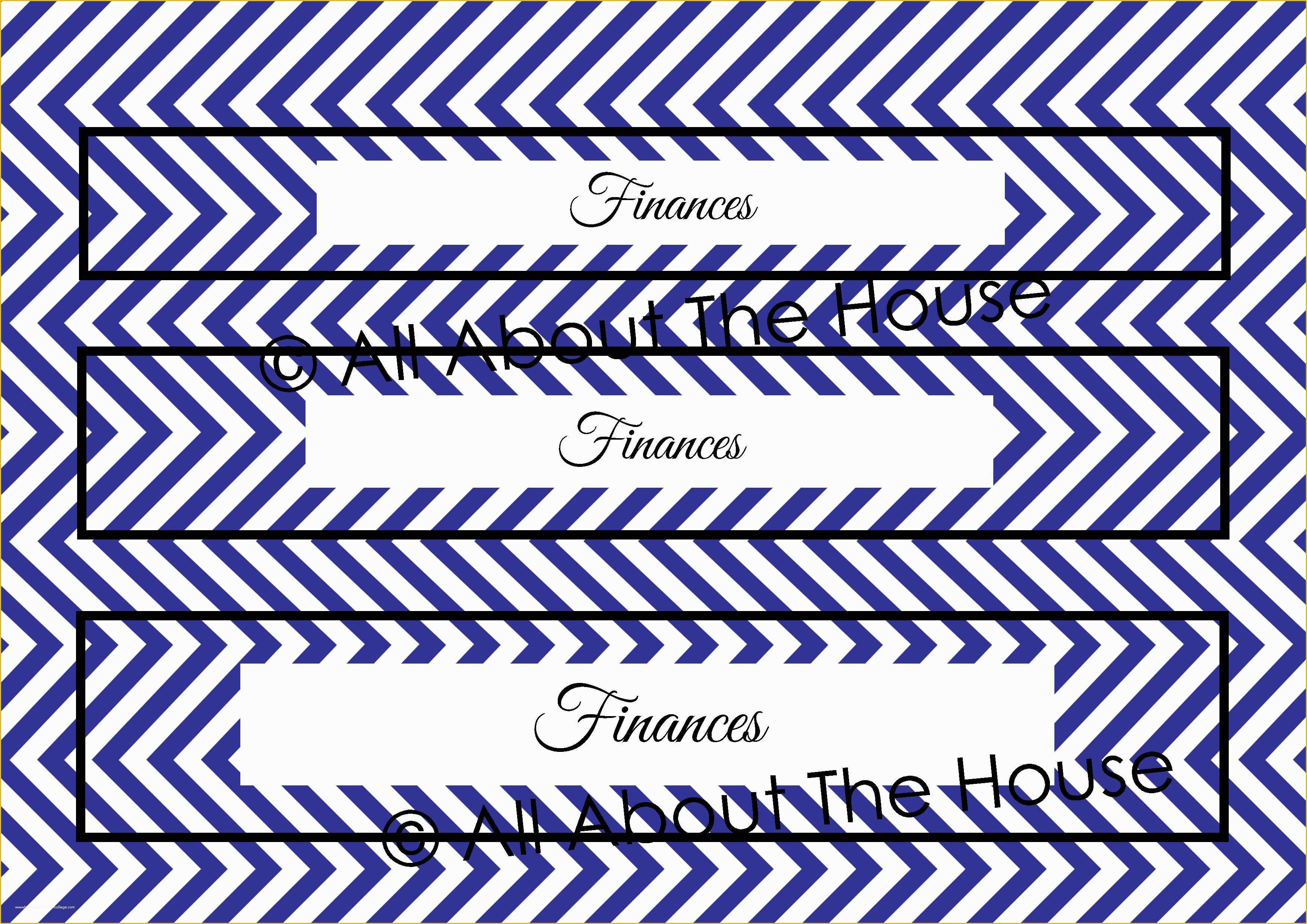 Free Binder Cover and Spine Templates Of Chevron Finance Binder Set – Household Binder Printables