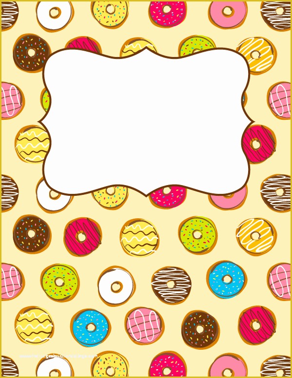 Free Binder Templates Of Free Printable Donut Binder Cover Template Download the