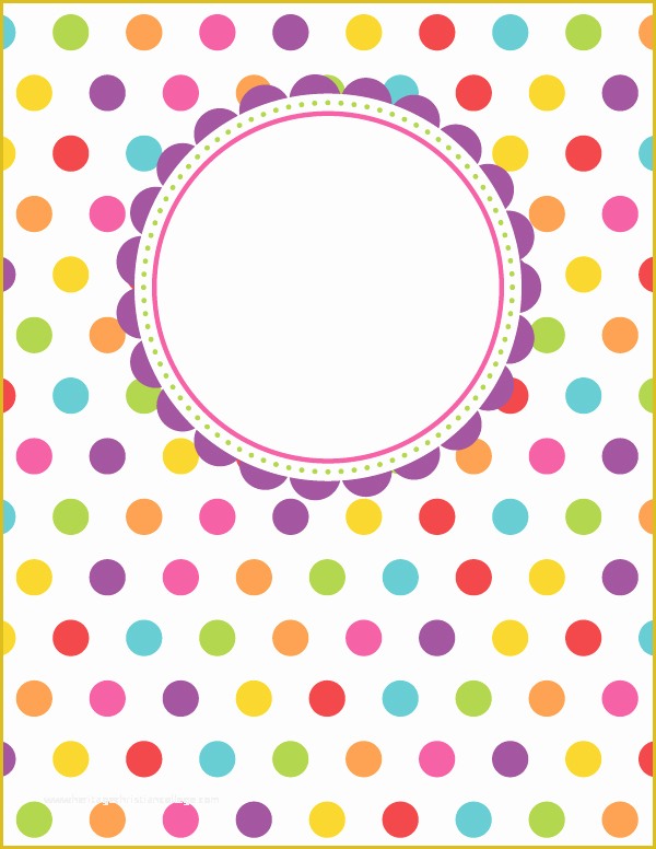 Free Binder Templates Of Free Printable Polka Dot Binder Cover Template Download