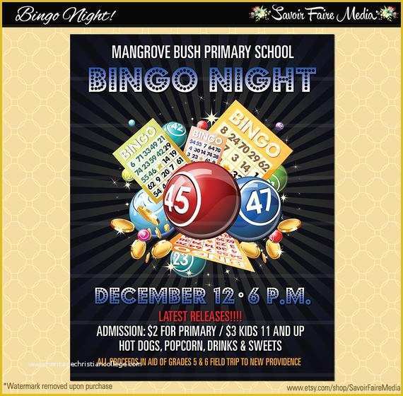 Free Bingo Night Flyer Template Of Bingo Flyer Bingo Night Poster Template Church School