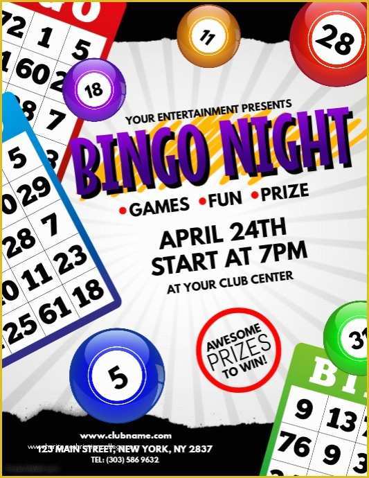 Free Bingo Night Flyer Template Of Bingo Night Flyer Template