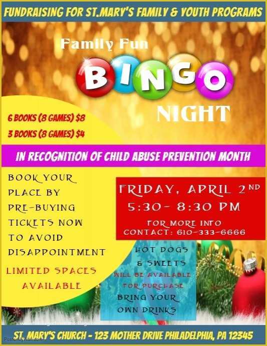 Free Bingo Night Flyer Template Of Bingo Night Flyer Template
