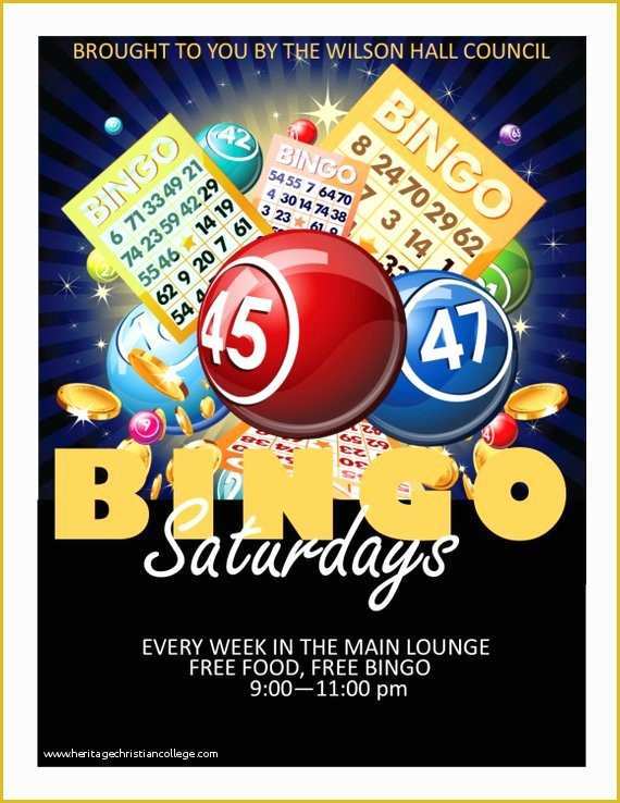 Free Bingo Night Flyer Template Of Bingo Program Advertisement Text Fully Editable