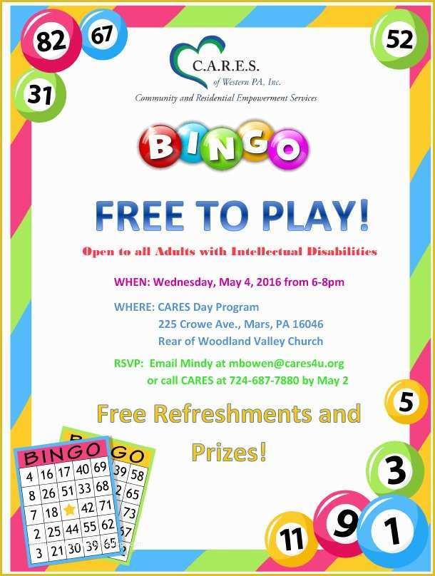 Free Bingo Night Flyer Template Of events