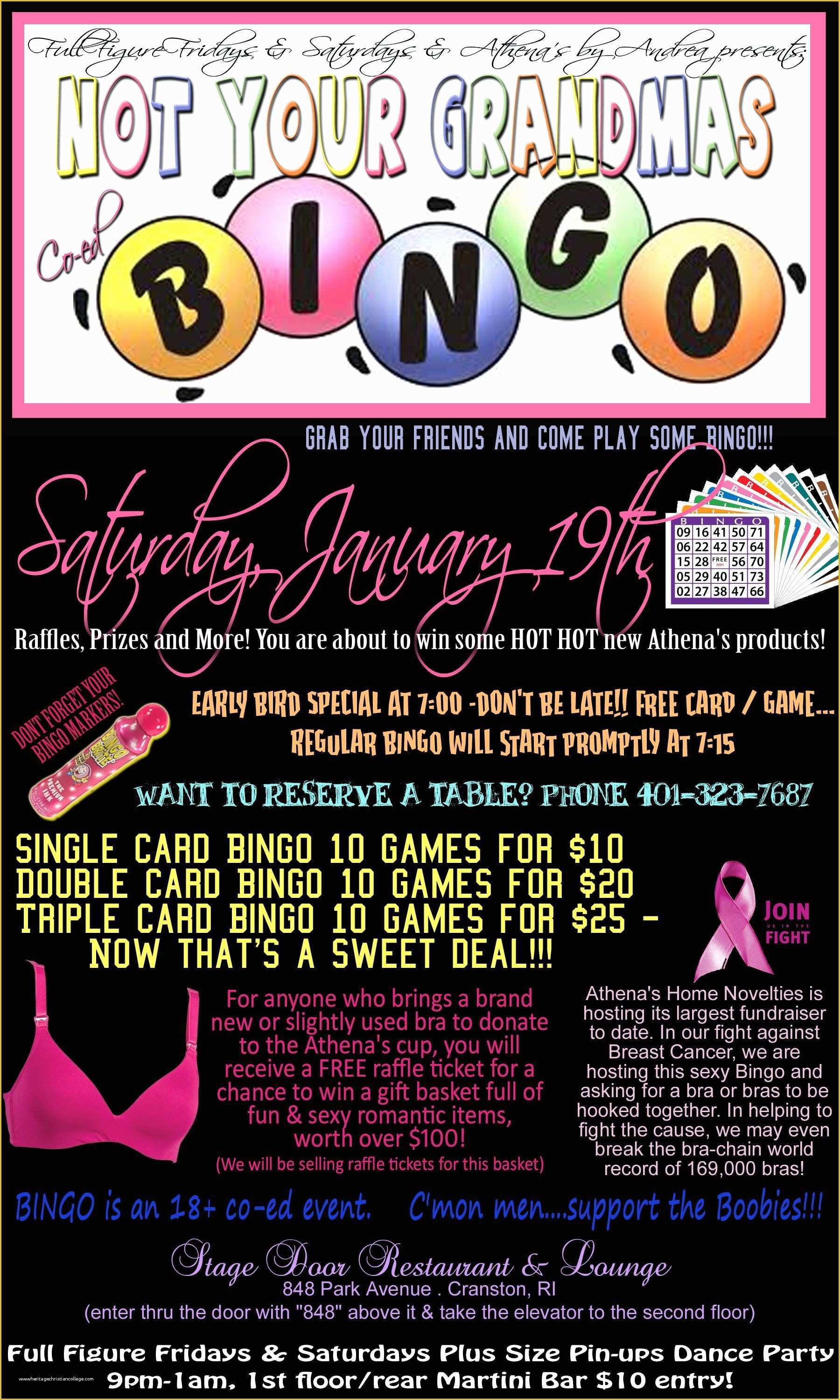 Free Bingo Night Flyer Template Of Not Your Grandmas Bingo Adult toy Bingo Saturday