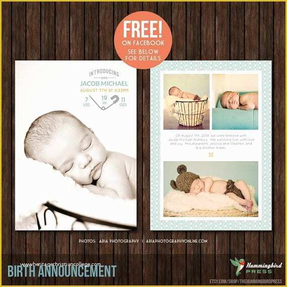 Free Birth Announcement Template Of 5x7 Birth Announcement Template B33