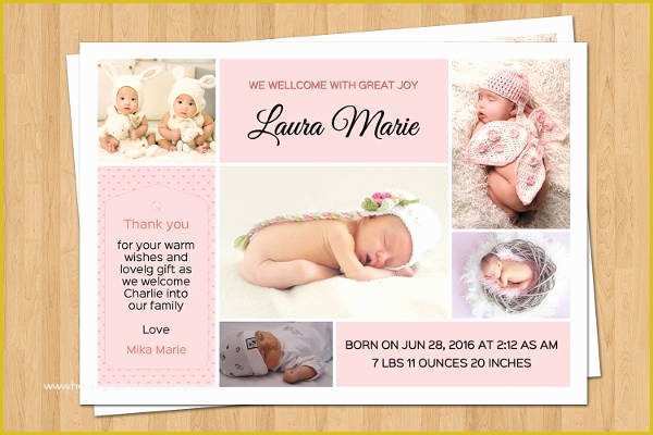 52 Free Birth Announcement Template