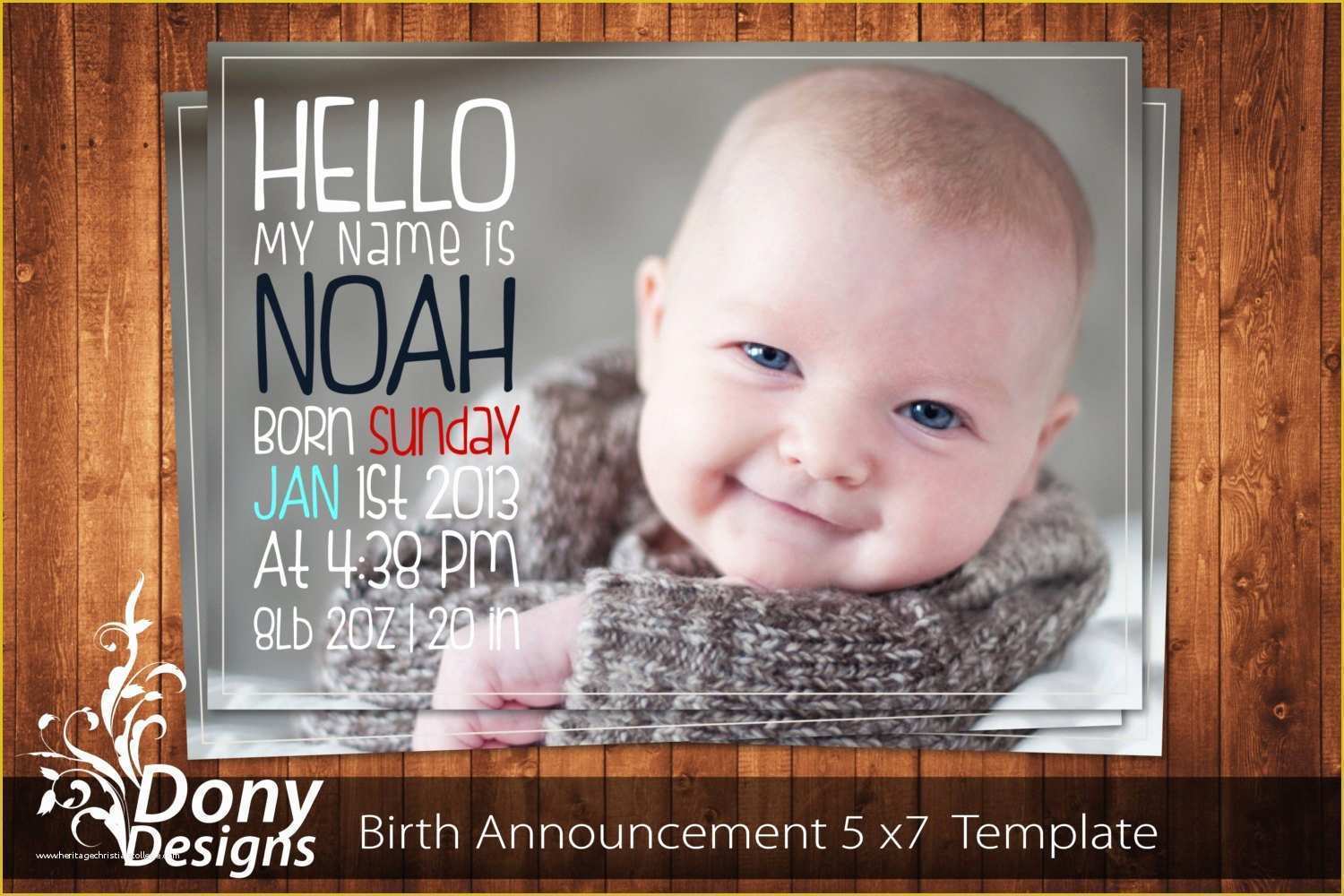 Free Birth Announcement Template Of Buy 1 Get 1 Free Birth Announcement Neutral Baby