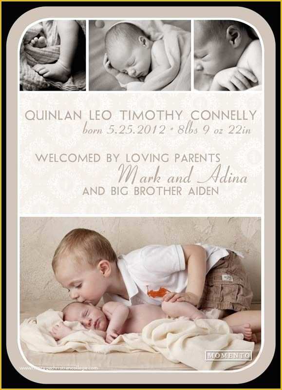 Free Birth Announcement Template Of Free Birth Announcement Template