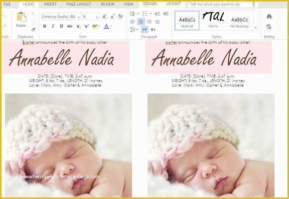 Free Birth Announcement Template Of How to Make Child Birth Announcement Cards In Word