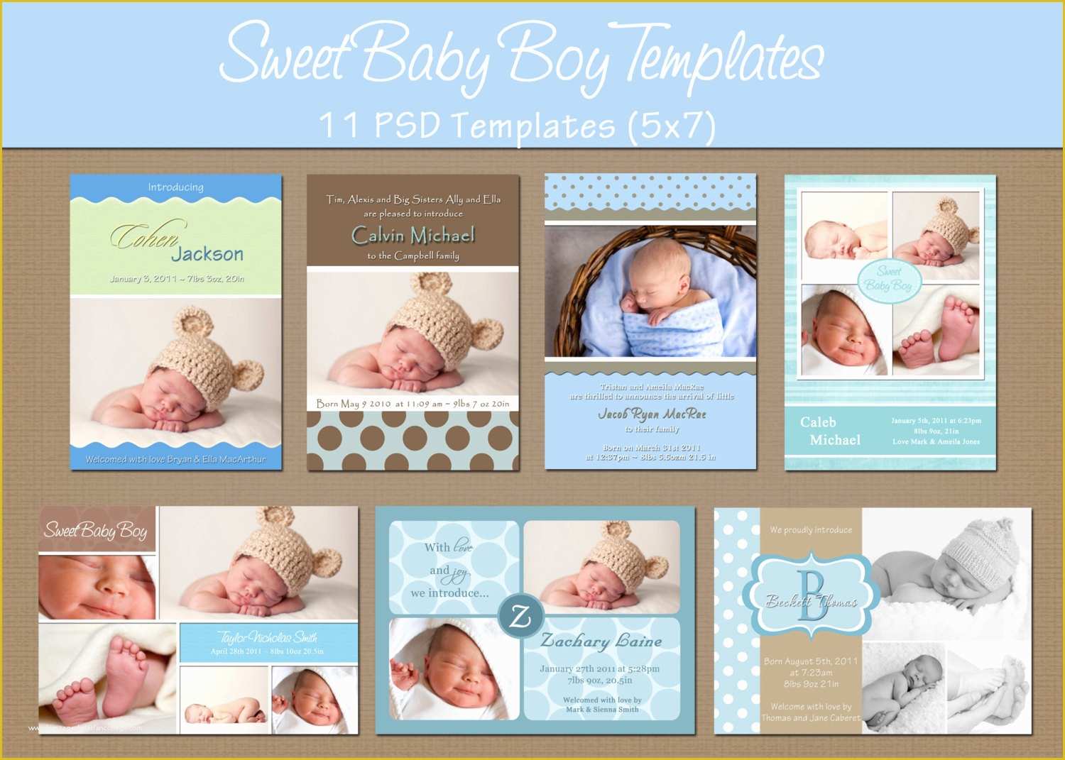 Free Birth Announcement Template Of Instant Download Birth Announcement by Whimsicalcreationspc