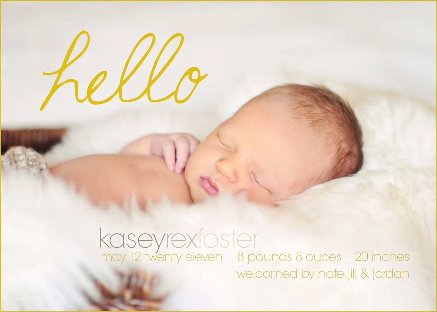 Free Birth Announcement Template Of Instant Download Custom Birth Announcement Template