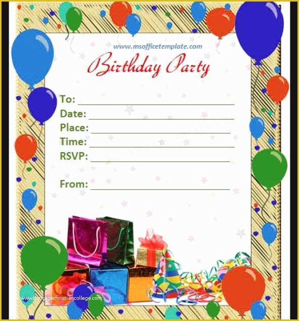 Free Birthday Card Templates for Word Of 63 Printable Birthday Invitation Templates Pdf Psd Word