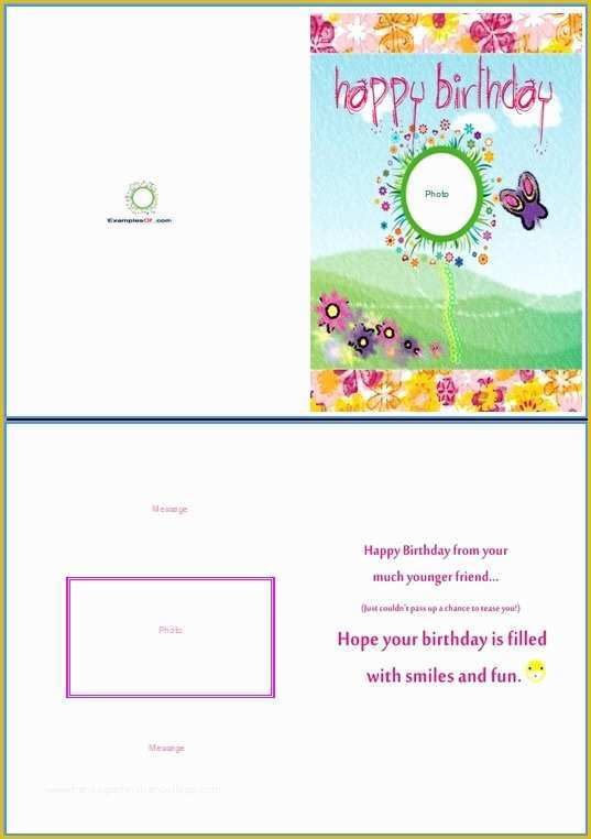 Free Birthday Card Templates for Word Of Birthday Card Template Word