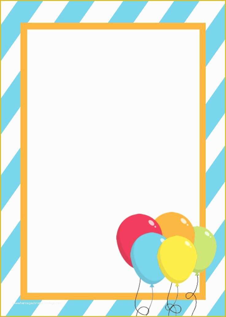 Free Birthday Card Templates for Word Of Free Printable Birthday Invitation Templates