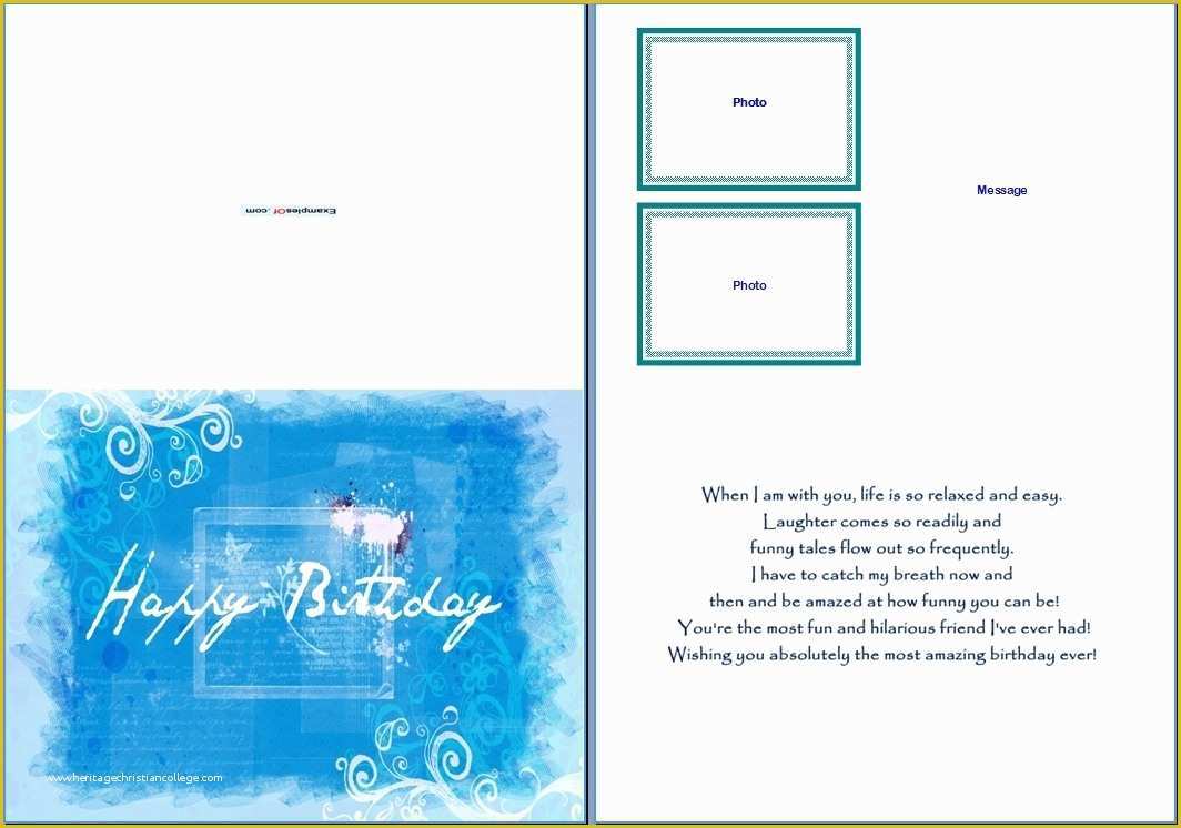 Free Birthday Card Templates for Word Of Greeting Card Template Word Beepmunk