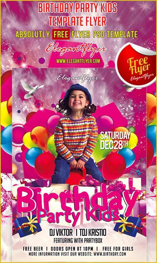 Free Birthday Flyer Templates Of 19 Birthday Flyers Psd Birthday Party Flyer