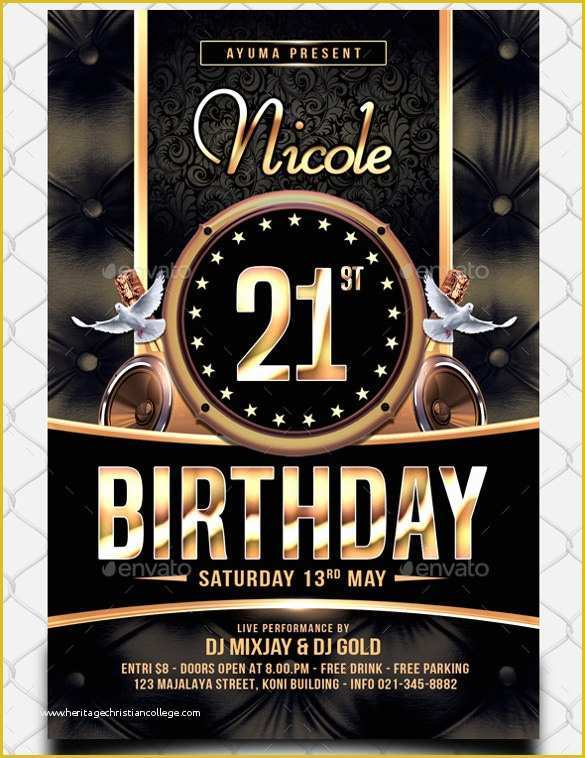 Free Birthday Flyer Templates Of 43 Birthday Flyer Templates Word Psd Ai Vector Eps