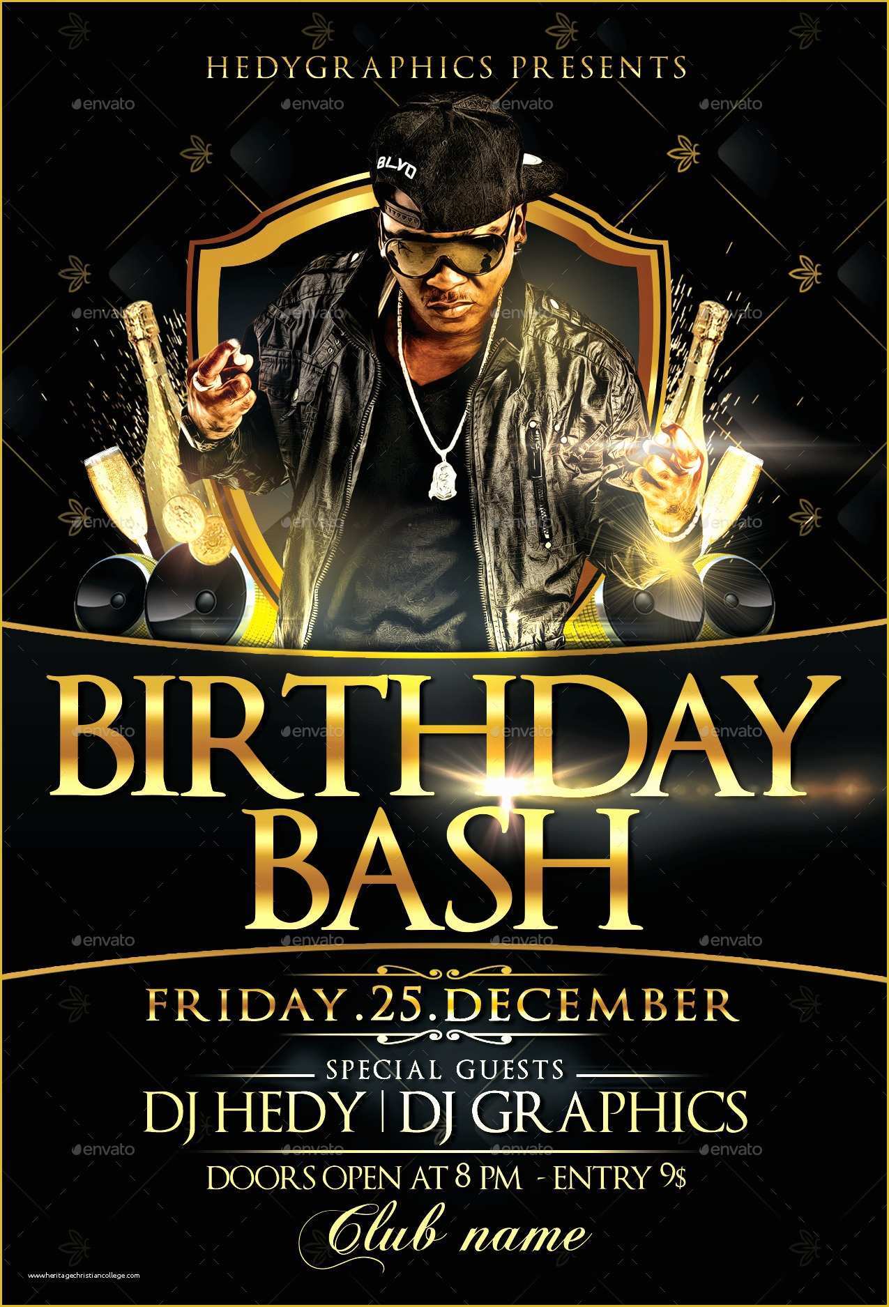Free Birthday Flyer Templates Of Birthday Bash Flyer Template by Hedygraphics