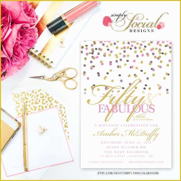 Free Birthday Invitation Templates for Adults Of 14 50th Birthday Invitations Free Psd Ai Vector Eps