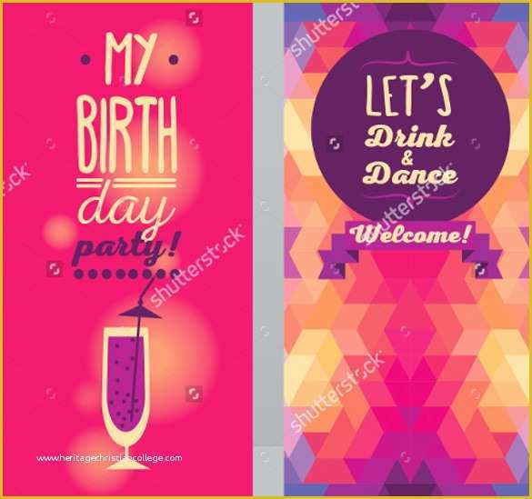 Free Birthday Invitation Templates for Adults Of 15 Adult Birthday Invitation Templates Psd Vector Eps