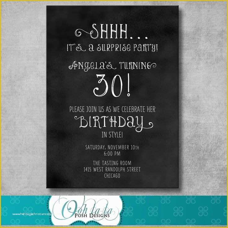 Free Birthday Invitation Templates For Adults Of Adult Male Surprise