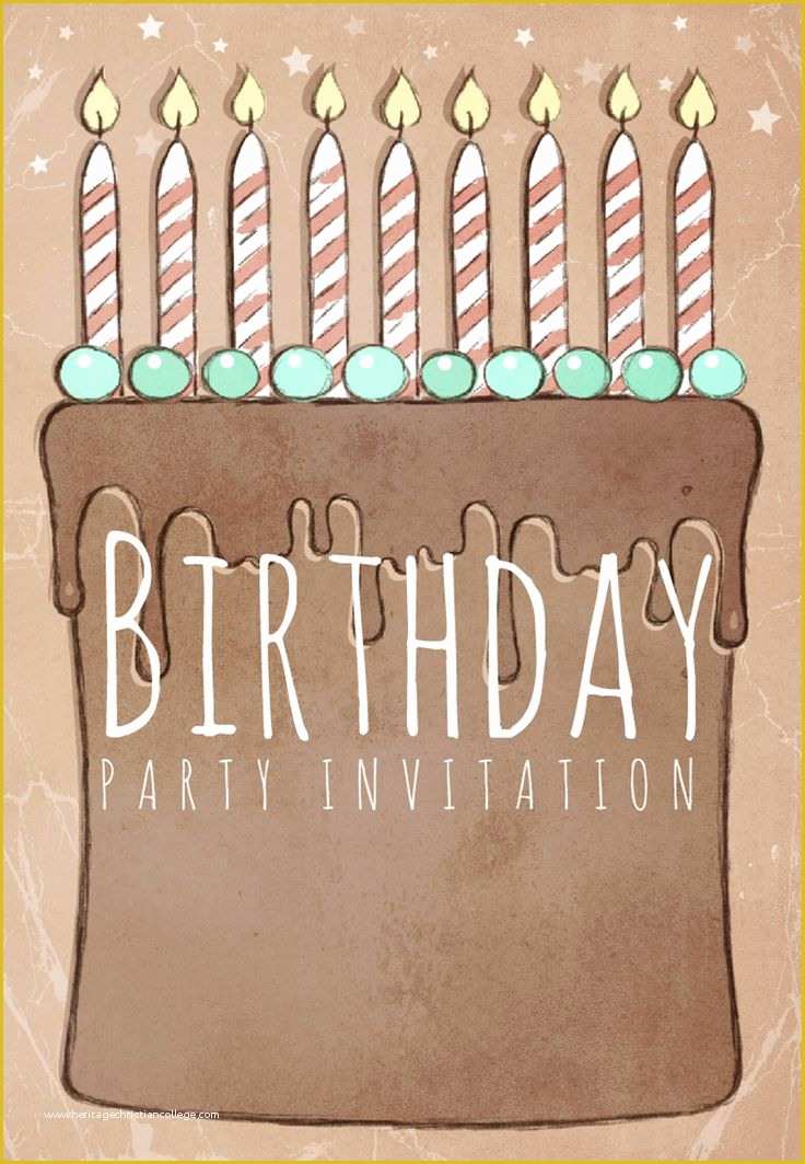 Free Birthday Invitations Templates to Print Of Birthday Party Invitation Free Printable Birthday Cake