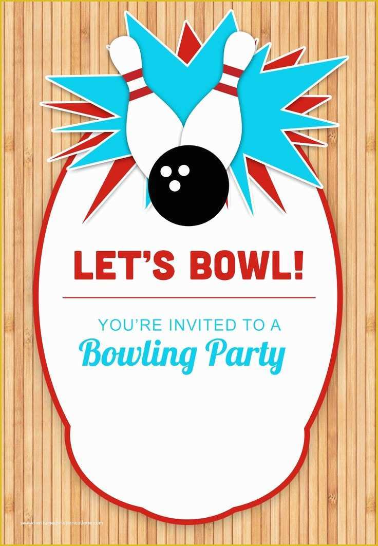 Free Birthday Invitations Templates to Print Of Bowling Party Free Printable Birthday Invitation